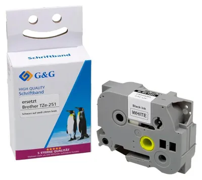 Zdjęcie produktu dla G&G 15556 G&G Schriftband kompatibel mit Brother TZe-251