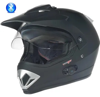 Produktbild von RX-960 COM Bluetooth Crosshelm Integralhelm Quad Cross Enduro Motocross Offroad Helm rueger Schwarz Matt S (55-56)