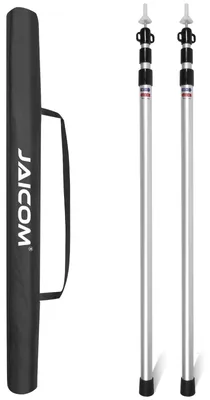 Productafbeelding van Tentstokken telescopisch - 95 tot 230 cm - Aluminium - Set van 2 - Verstelbaar - Voor camping, tent en luifel
