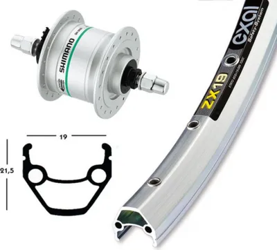 Produktbild von Montiertes Rad Exal ZX19 559-19 Shimano DH-C3000-3N – Vorderrad 100/9 mm (26)