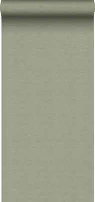 Zdjęcie produktu dla Sanders & Sanders Tapeta lniana tekstura zielonym 53 cm x 10 m