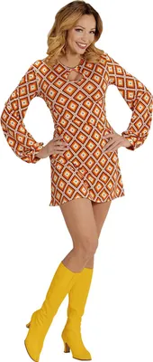 Produktbild von Kleid Groovy 70s Retro Rhombus S