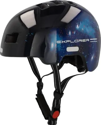 Produktbild von FISCHER BMX Kinder-Helm, Fahrradhelm, Radhelm, Dirt Bike Helm Plus mit integriertem LED-Rücklicht