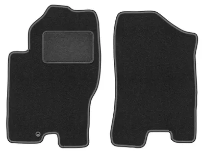 Productafbeelding van Velours voormatten voor Nissan Pathfinder 2005-2010 – 2-delig, grafiet, op maat – Wielganizator LUX