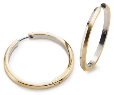 Produktbild von Boccia Damen Creolen 0571-02 Titan bicolor goldplattiert