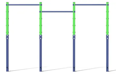 Produktbild von KOMFOTTEU Klimmzugstange, Reckstange aus aus verzinktem Stahl bis 330 kg, 80-172 cm höhenverstellbare Turnstange für Jugendliche & Erwachsene, Turnreck mit Bodenanker für Garten & Hof