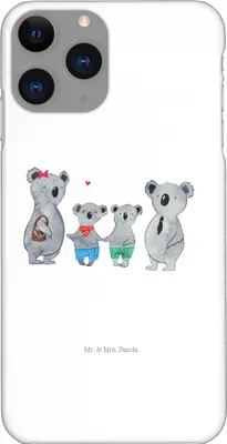 Produktbild von Mr. & Mrs. Panda Iphone 11 Pro Handyhülle Koala Familie zwei - Weiß - Geschenk, Premium Kunststoff, Zusammen, Handy Case, Koalabär, Muttertag