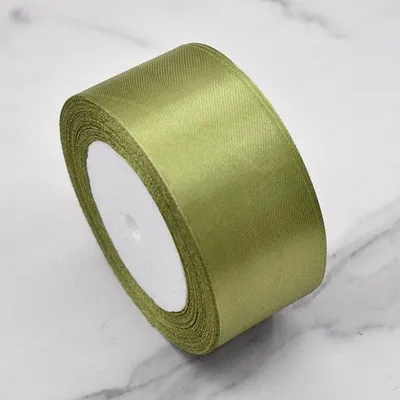 Image de Ruban satiné, 40 mm, fait main, vert, décoration