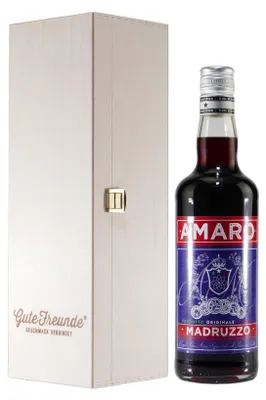 Produktbild von Madruzzo Amaro - Kräuterlikör mit Geschenk-Holzkiste