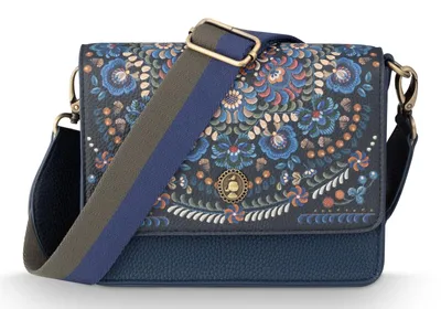 Productafbeelding van Pip Studio schoudertas Fenna Cross Body Bag Il Ricamo Dark Blue donkerblauw