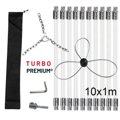 Obrázok produktu pre Rotačný čistič komína s reťazovou hlavou a lankom TURBO Premium – 10M