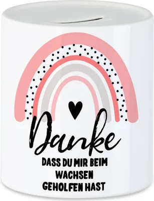 Produktbild von Danke Dass Du Mir Beim Wachsen Geholfen Hast Spardose Erzieherin Kindergarten Tagesmutter