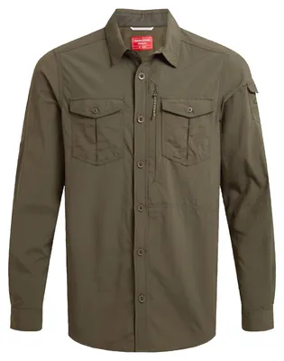 Immagine prodotto di Craghoppers NosiLife Adventure LS II Shirt da uomo, repellente per insetti, taglia:XXL, colore:WoodlandGrn