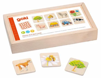Image de Mémo en bois Goki à la campagne
