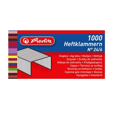 Productafbeelding van herlitz Heftklammern 24/6, Metall, Inhalt: 1.000 Stck