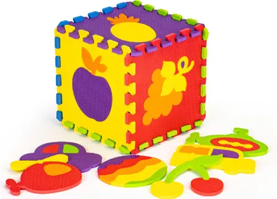 Produktbild von ECOTOYS Schaumstoffpuzzle Obst und Transport (29x29)
