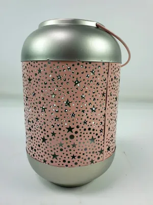 Produktbild von Metall-Laterne Oriental rosa 18x28cm