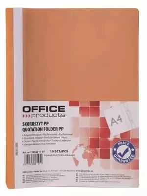 Productafbeelding van Oranje plastic ordner A4 (10 stuks) - Kantoorartikelen