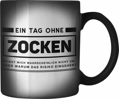 Produktbild von Trendation - Gamer Spruch Farbwechsel Zauber-Tasse Controller Geschenk - Ein Tag Zocken - Zocker Farbwechsel Zauber-Tassen Geschenk Jungs Jungen Gaming (Schwarz)