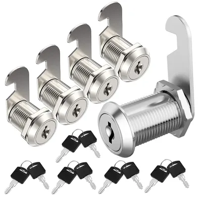 Image de Lot de 5 serrures universelles pour armoires, avec 10 clés