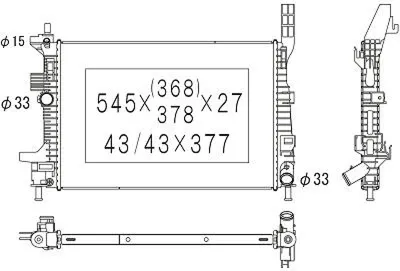 Produktbild von DIEDERICHS DCM2101 Kühler Wasserkühler Motorkühler für FORD FOCUS III Turnier FOCUS III FOCUS III Stufenheck