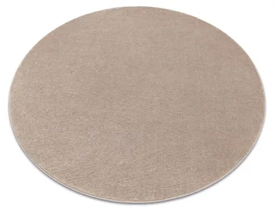 Image de Tapis SOFTY cercle plaine couleur unie beige beige cercle 150 cm