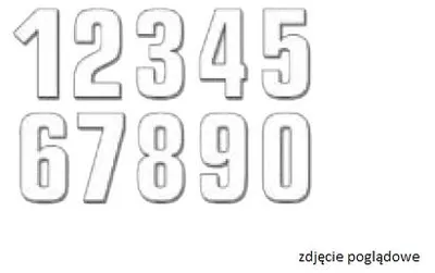 Productafbeelding van Motorstickerset, wit, nummer 4, 16x7,5 cm, Blackbird, 3-delig