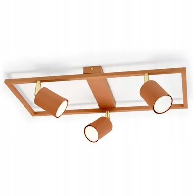 Produktbild von Luxolar - Led Deckenleuchte aus Metal Schwenkbar 3-flammig - Hängelampe Terrakotta Rot/Orange GU10 15W - Verstellbar Deckenlampe Rahmen für wohnzimmer