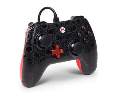 Image de PowerA Mario Shadow Gamepad Nintendo Switch Analogique / Numérique USB noir, rouge