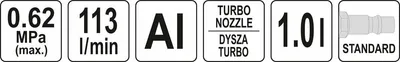 Produktbild von Yato YT-23641, Duschkopf, Yato, Aluminium, 1000 ml, 530 g, 1 Stück(e)