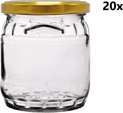 Obrázok produktu pre Varné sklo 425 ml GURKEN číre 20 ks VČETNE ZLATÝCH LIPOV, počet kusov v balení: 20
