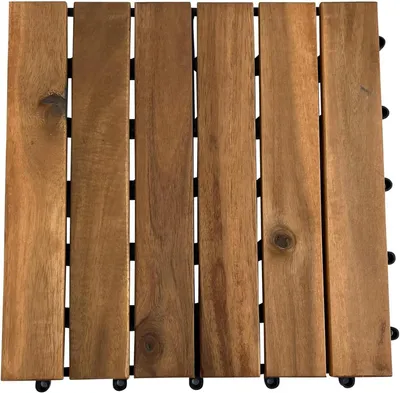 Produktbild von Holzfliesen 2m² Balkonfliesen 30x30cm Akazie Klicksystem, Balkonfliesen, Terrassenfliesen, Gartenfliesen wetterfest und rutschfest