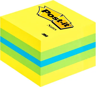 Immagine prodotto di 3M Post-it 2051L, quadrato, blu, verde, turchese, giallo, carta, 51 mm, 51 mm, 400 fogli
