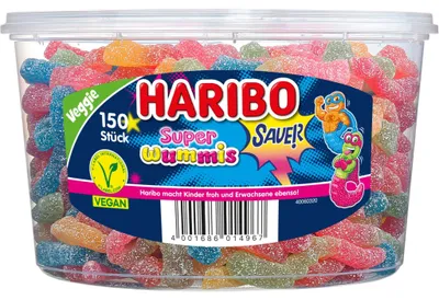 Produktbild von Haribo Super Wummis sauer vegan 150er