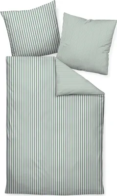 Produktbild von Janine Design Mako-Satin Bettwäsche-Garnitur modernclassic 3912 Farbe salbeigrün Größe 135x200 + 80x80cm
