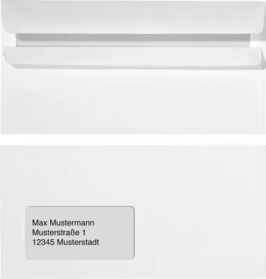 Produktbild von dundee Briefumschläge DIN lang mit Fenster weiß selbstklebend 25 St.