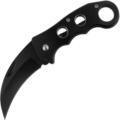 Image de Couteau Pliant Outdoor OM-40821 Noir - Compact et Pratique KP40821