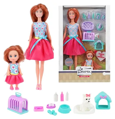 Produktbild von GIRST Puppe + Kind Mädchen Spielzeug mehrfarbig