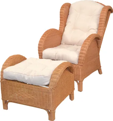 Produktbild von Rattansessel mit Fusshocker Hajo