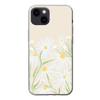 Produktbild von MuchoWow® Handyhülle Schutzhülle Hülle für iPhone 13 mini Blume - Muster - Gelb Silikon Softcase Handy Hülle - Softcase