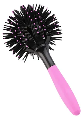 Image de Brosses à cheveux rondes 3D Massage du cuir chevelu à 360 degrés Brosse à cheveux bouclée de forme sphérique pour filles