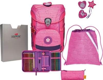 Produktbild von DerDieDas ErgoFlex Easy Schulranzenset 5-teilig Pretty Unicorn pink