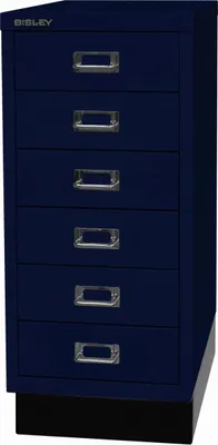 Produktbild von BISLEY MultiDrawer™ L296S Schubladenschrank oxfordblau 6 Schubladen 27,8 x 38,0 x 67,0 cm