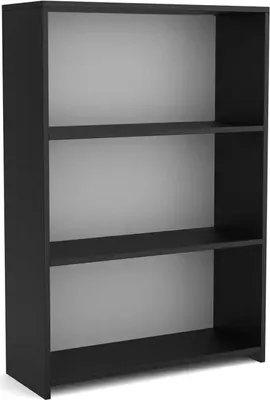 Produktbild von Bücherregale - Standregal - Bücherregal Wand - 80 x 110 x 30 cm B/H/T - Schwarz - Regal - mit 3 Fächern - Holzregal Aufbewahrung - Regalsystem