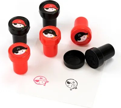 Produktbild von Kinderstempel Piraten Stempel Mitgebsel Give-Aways für Partytüten 6 Stück