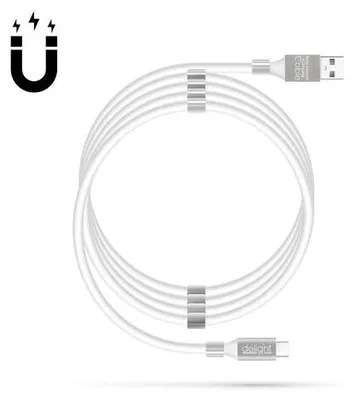 Imagen del producto de Cable de datos magnético - Tipo-C - 2A - blanco