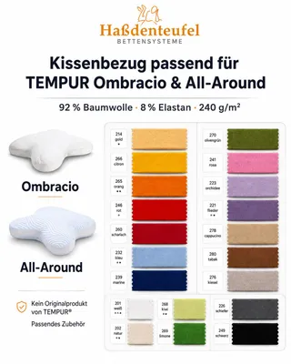 Produktbild von Kissenbezug passend für TEMPUR Ombracio & All-Around Schmetterlingskissen, KI-generiertes Bild