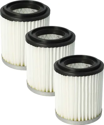 Produktbild von vhbw 3x Staubsaugerfilter kompatibel mit Grafner 20 L - A 17307 / 17534, 20l A15743 Aschesauger - HEPA-Filter Weiß
