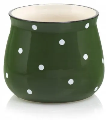 Produktbild von Gepunkteter Keramik Blumentopf 10 cm grün