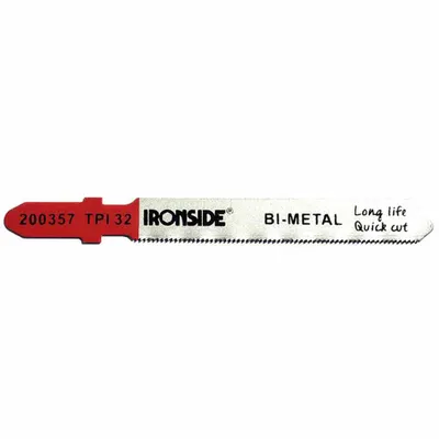Produktbild von Ironside 200-357 HSS-Stichsägeblatt für Metall T118G, grau/rot (5er Pack)